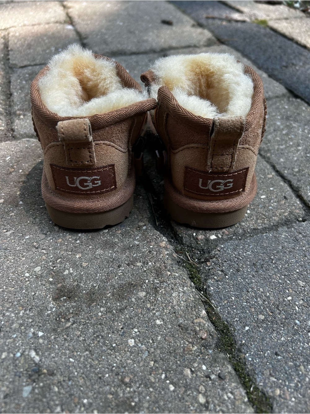 UGG Mini Shearling Lined Booties - Chestnut Brown
